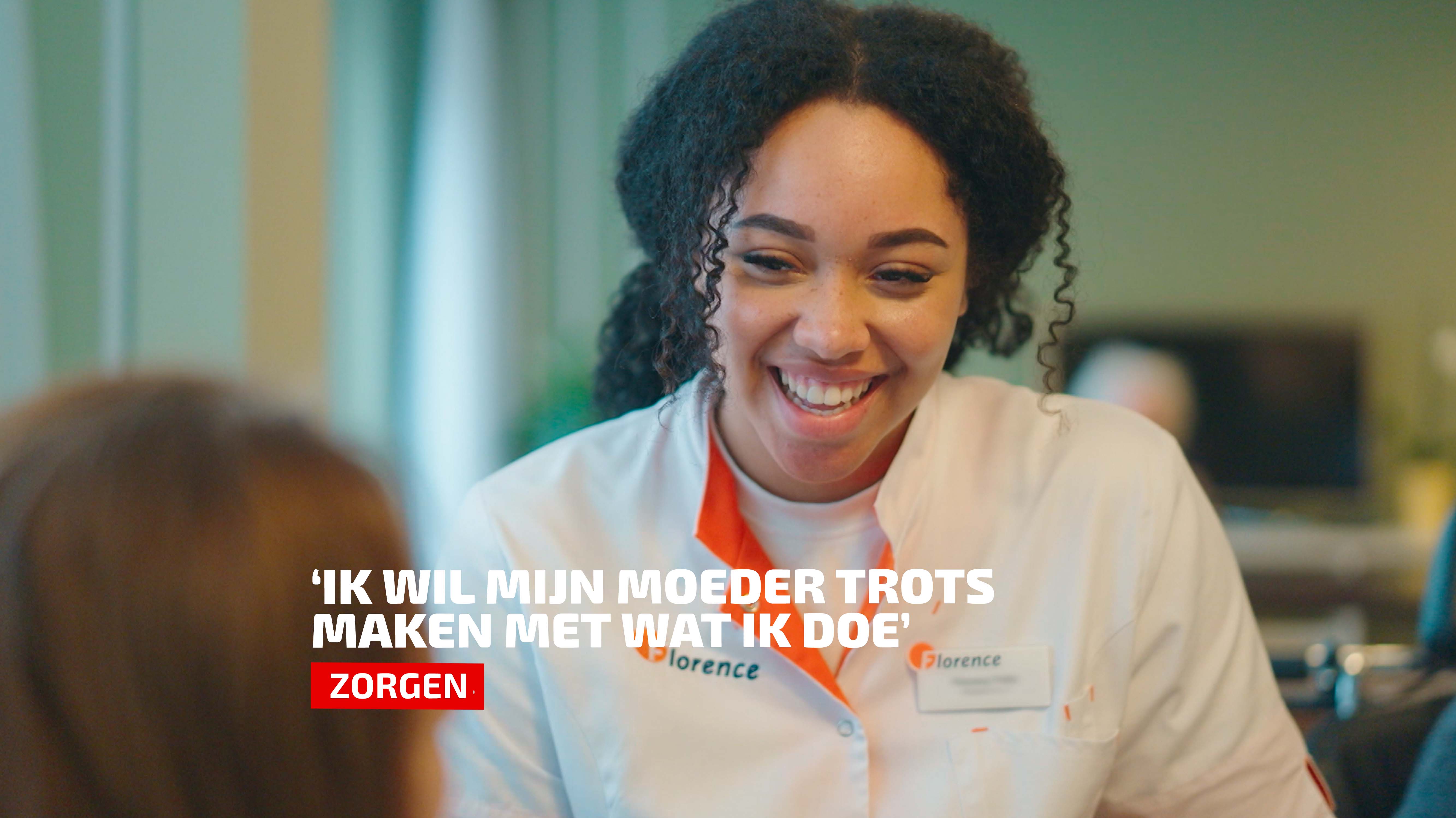 Keyssy verteld over haar motivatie om in de zorg te werken.